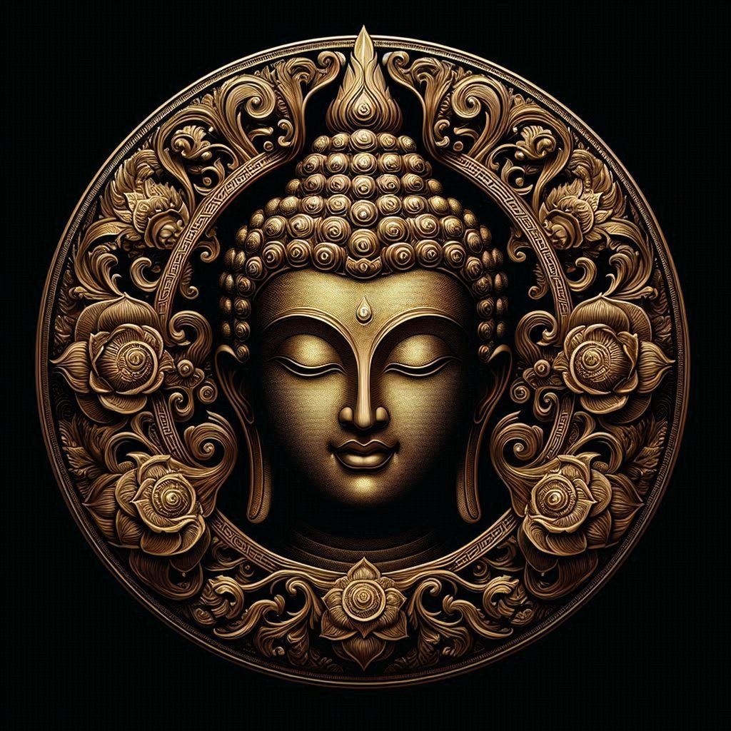 Buddha Golden Art Portrait