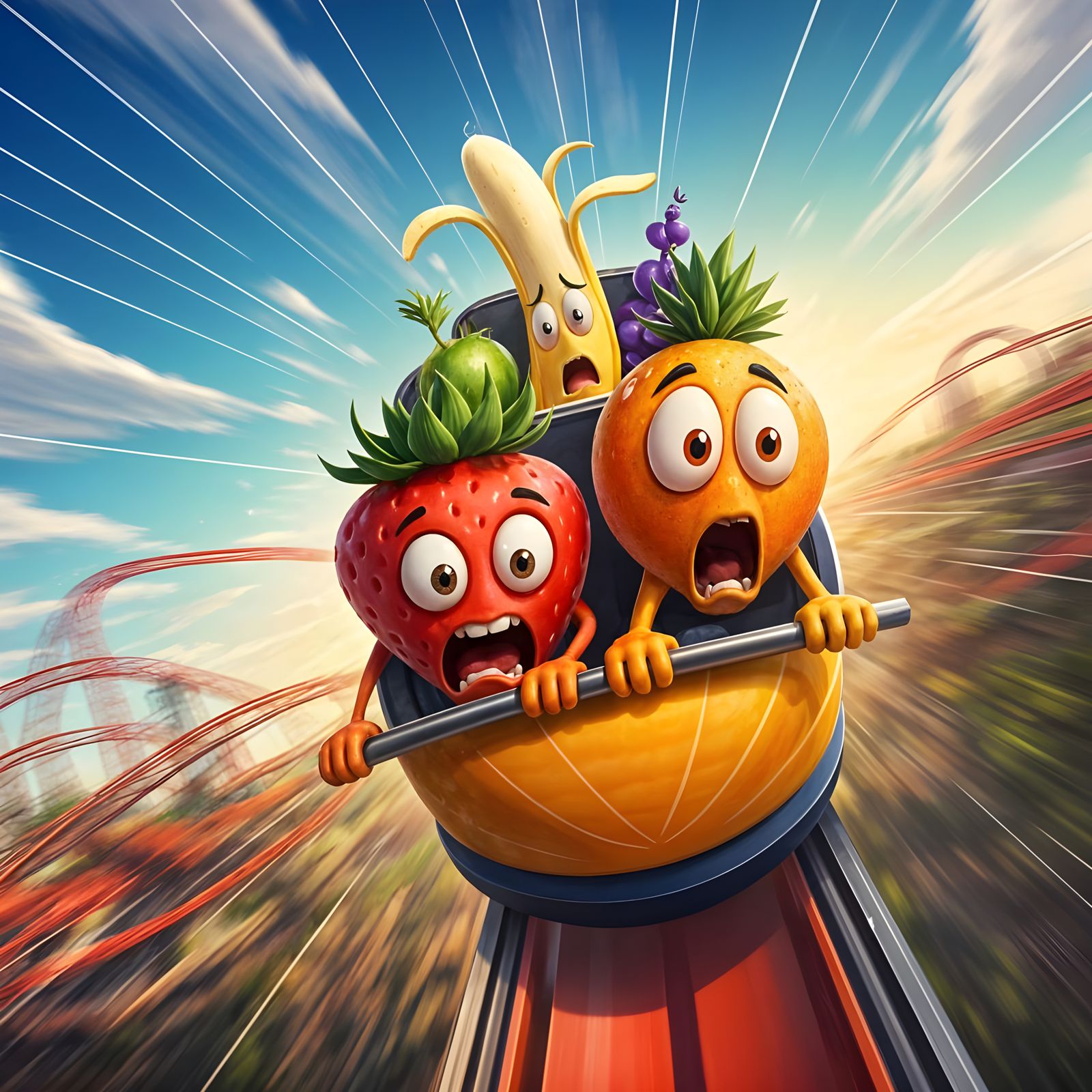 Terrified Fruit  by @Adam Brown