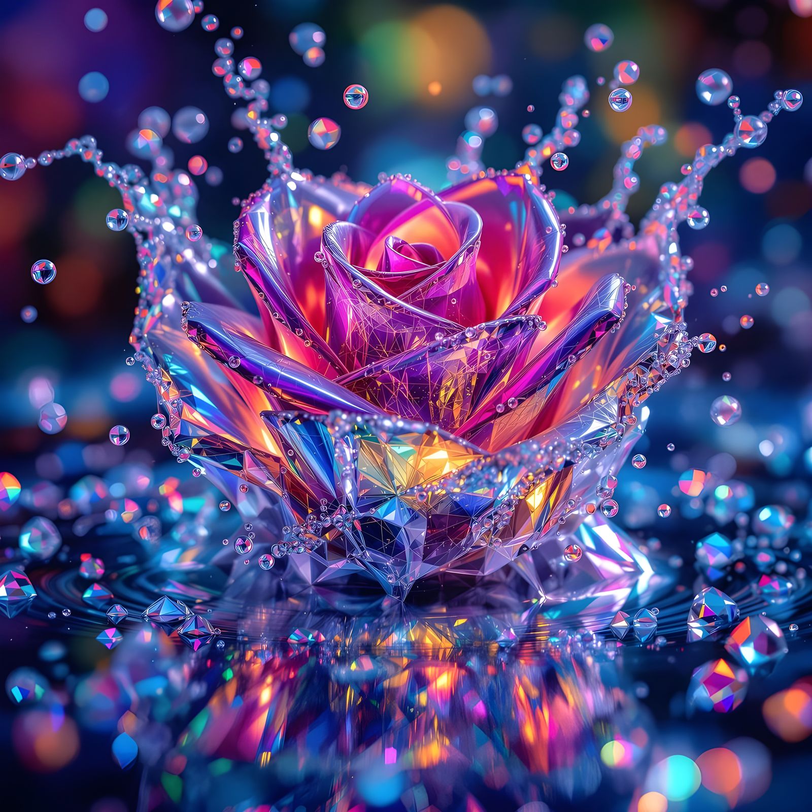 Prismatic Rose Drop  by @Wytmore