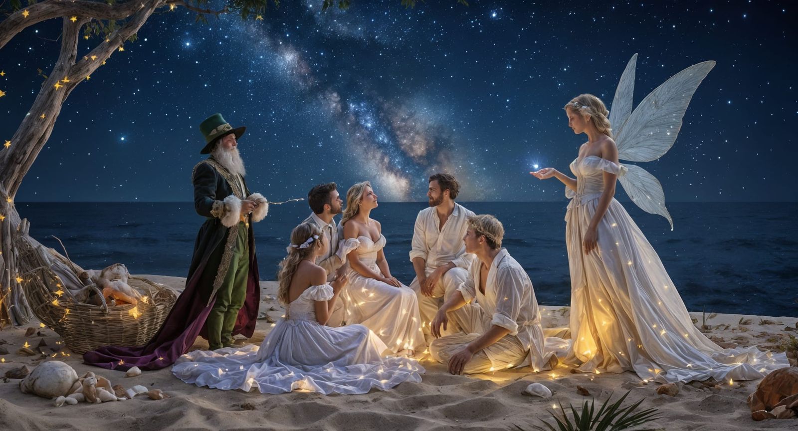 A Midsummer Night’s Dream on a seashore  by @KrisB