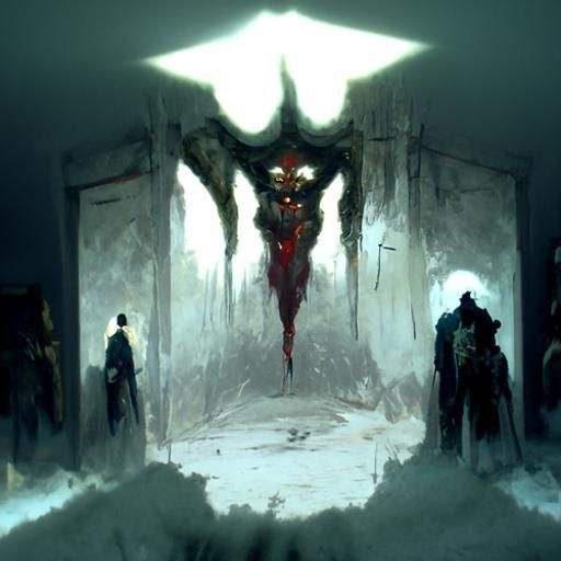 The entrance to Hell AI Generated Artwork NightCafe Creator