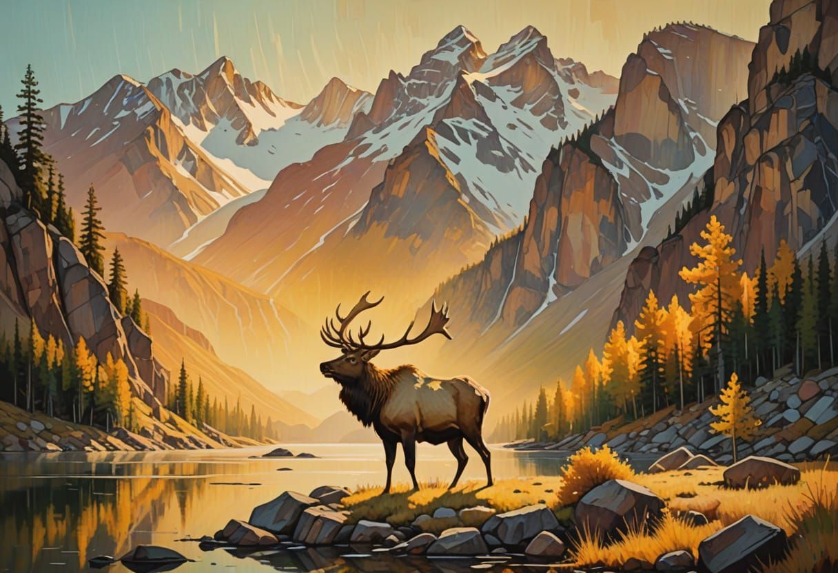 Serene valley basking in Ethereal Glow