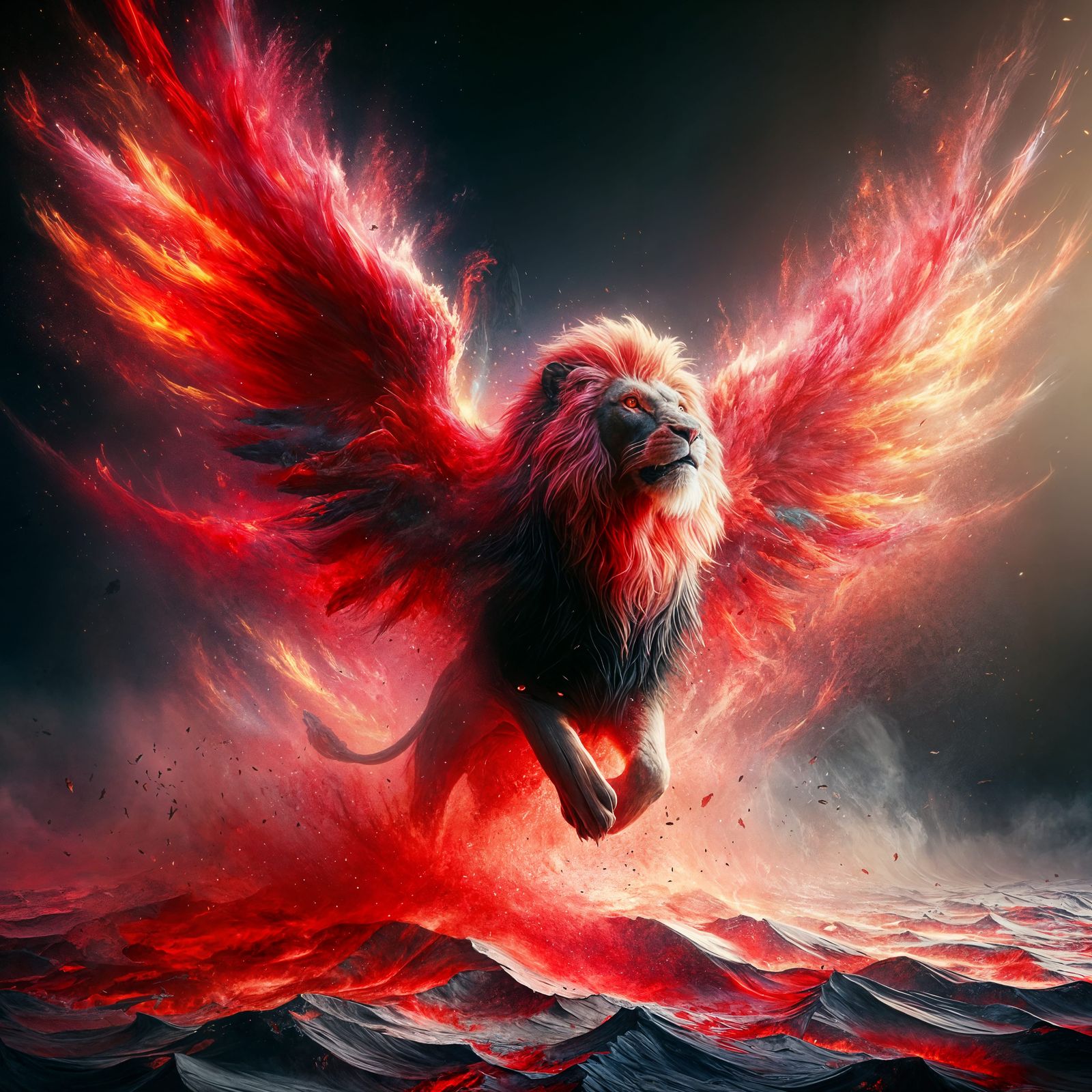 lion-phoenix  by @Santa