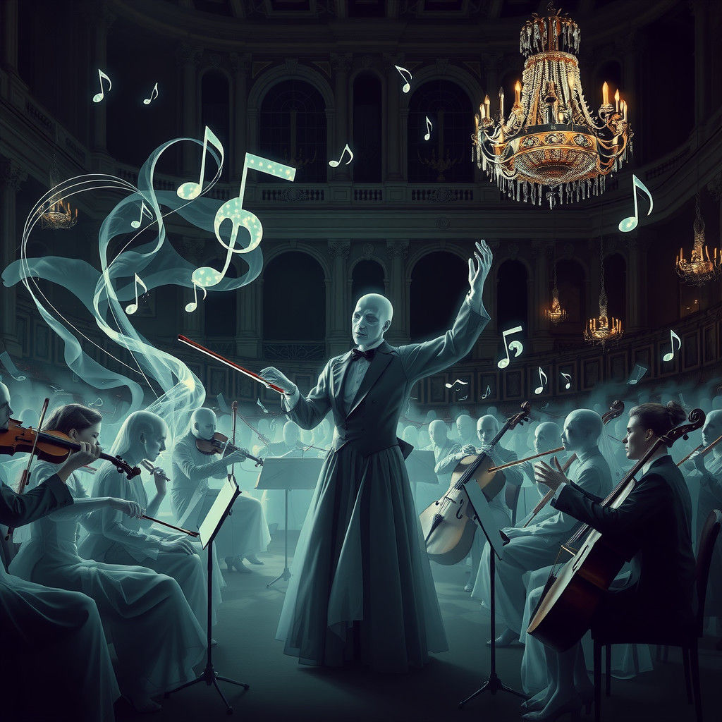 A Mythical Orchestra Beneath Starry Skies
