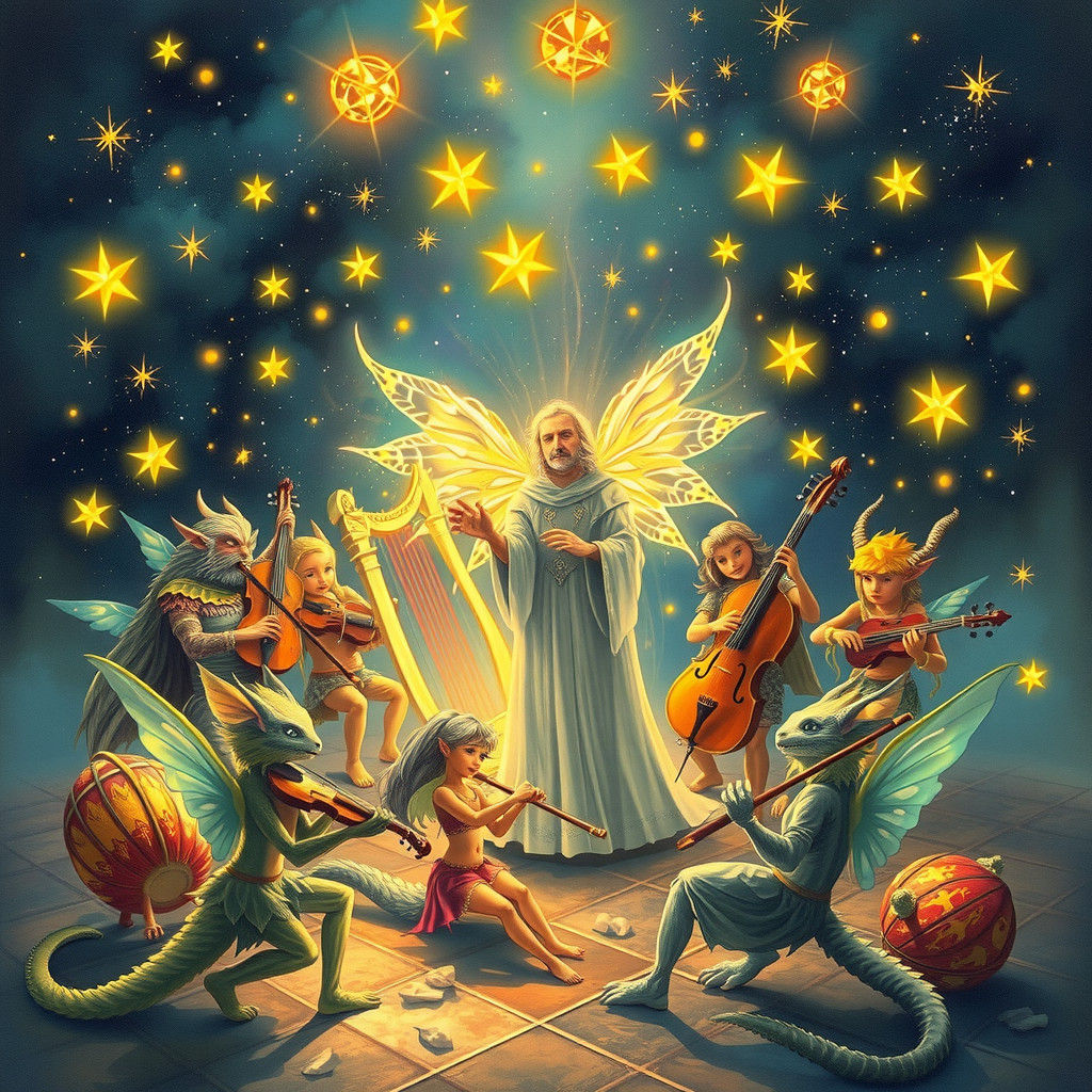 A Mythical Orchestra Beneath Starry Skies