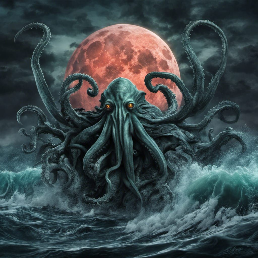 Cthulhu and the moon