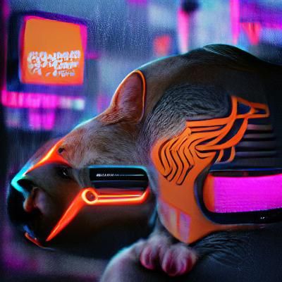 cyber cat orange