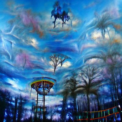 Blue treetops and velvet skies ready to blow your mind carou...
