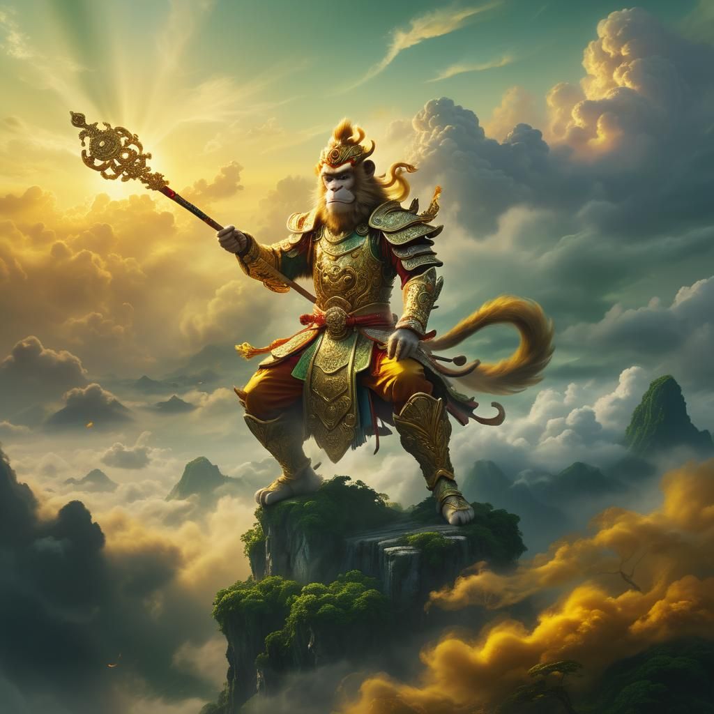 The Monkey King on His Throne: Mythological Art