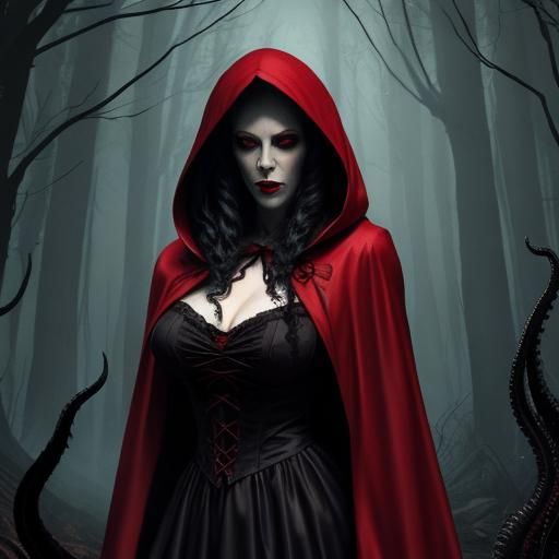 sizeable Red Riding Hood, and some tentacles - AI Generated Artwork ...