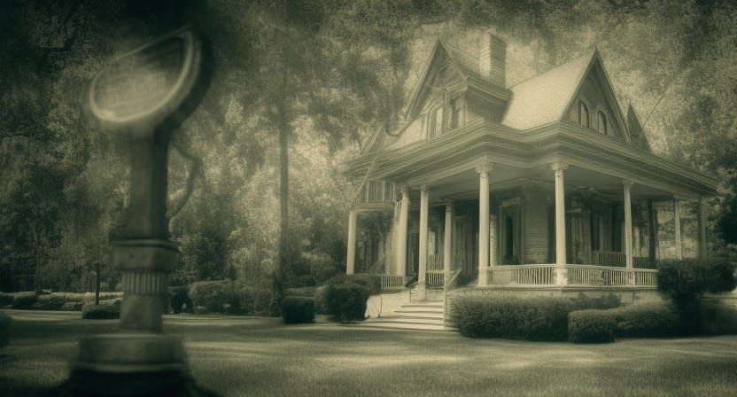 haunted mansion Professional photography, bokeh, natural lig...