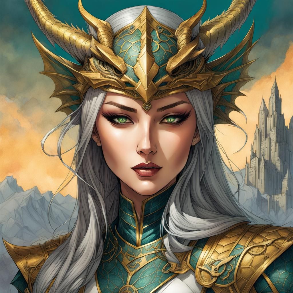 Dragon priestess. - AI Generated Artwork - NightCafe Creator