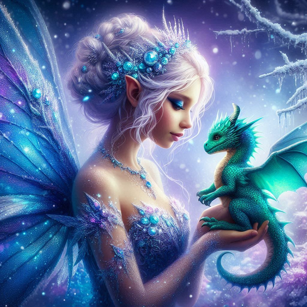 fairy and baby dragon