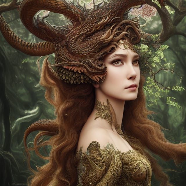 Dragon Lady AI Generated Artwork NightCafe Creator