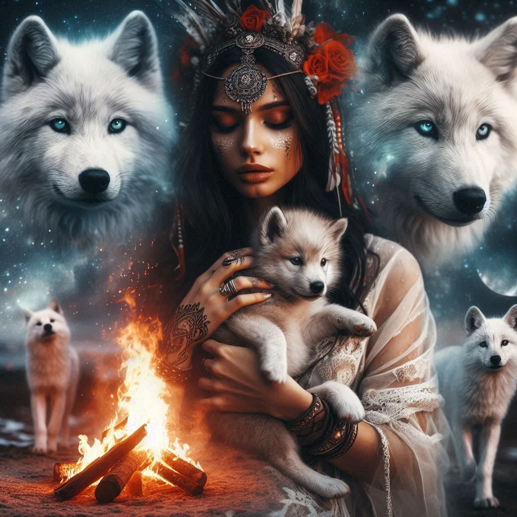 With white wolves
