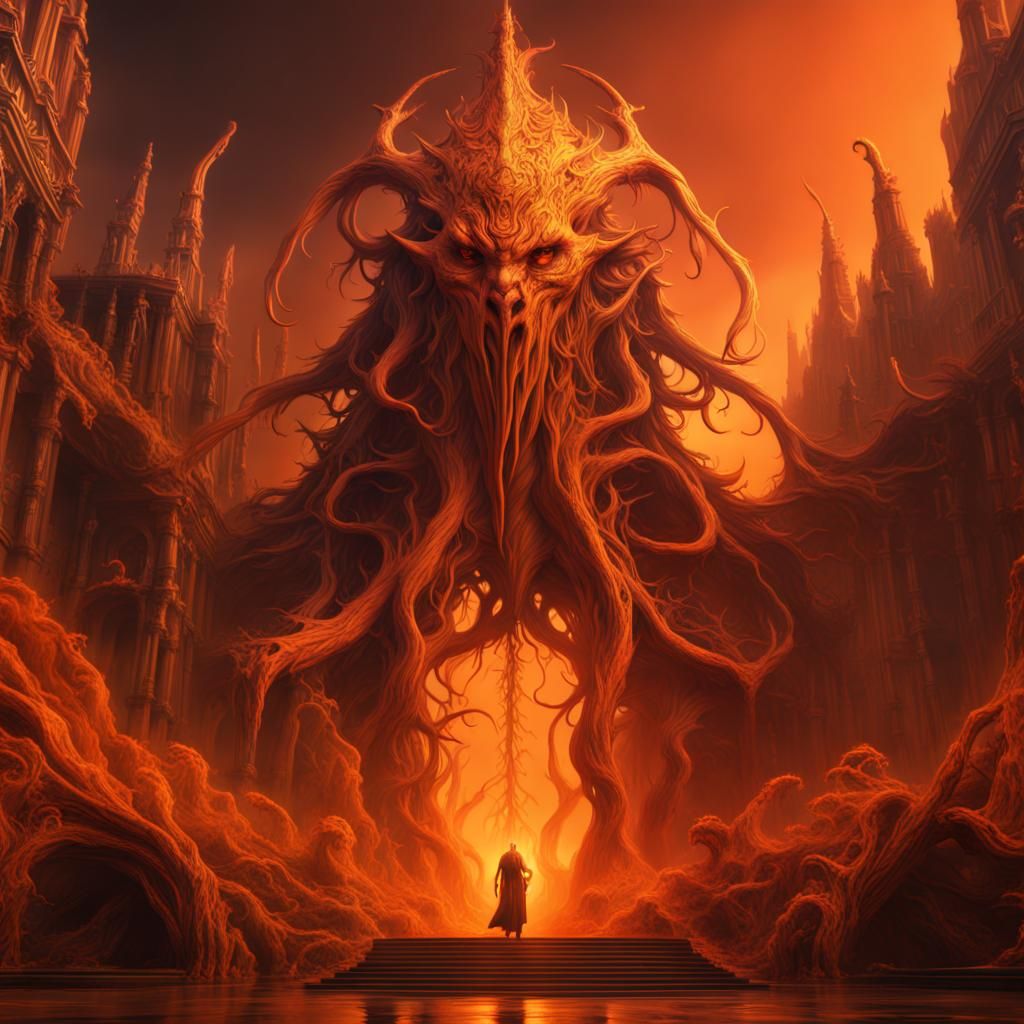 The Eldritch God of Orange - AI Generated Artwork - NightCafe Creator