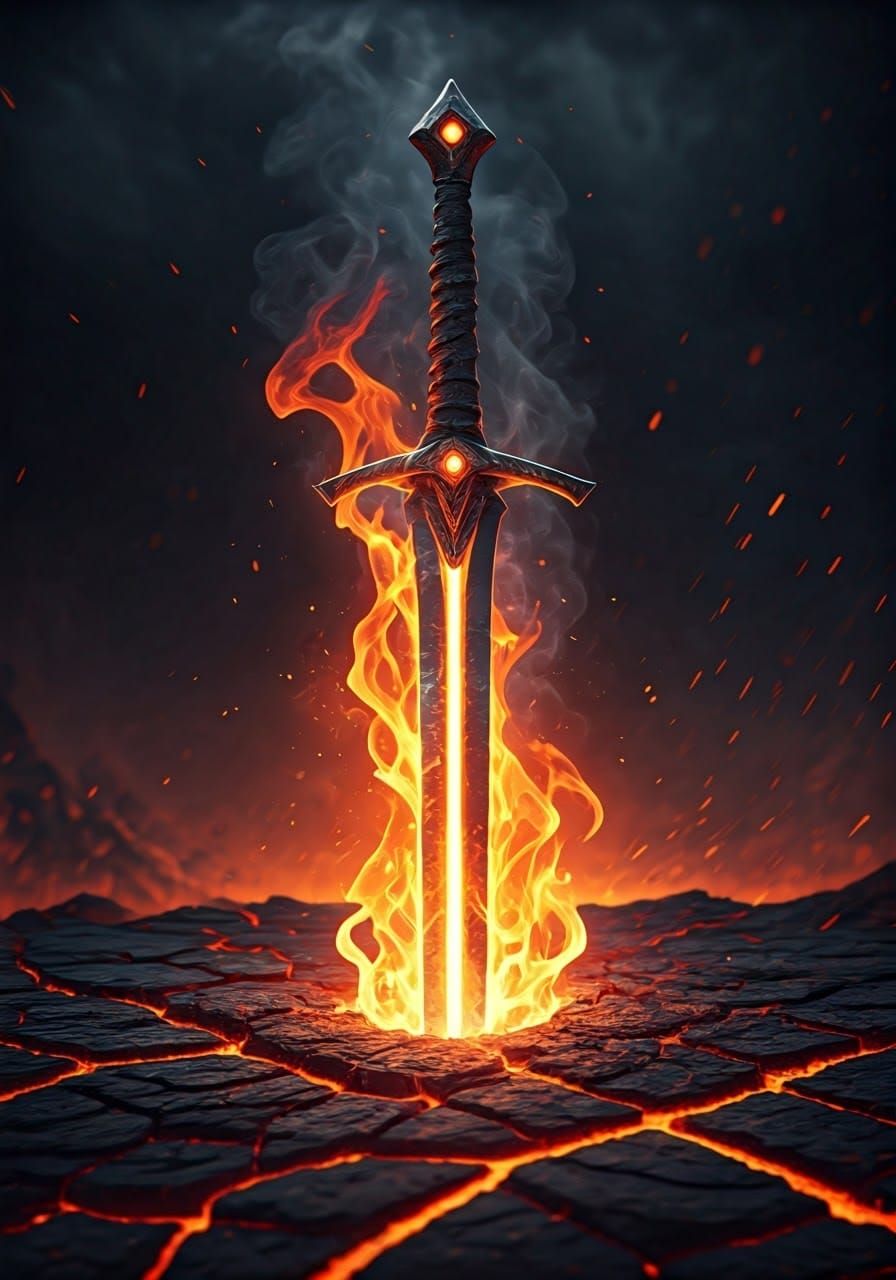 Elemental Fire Longsword  by @Zelo