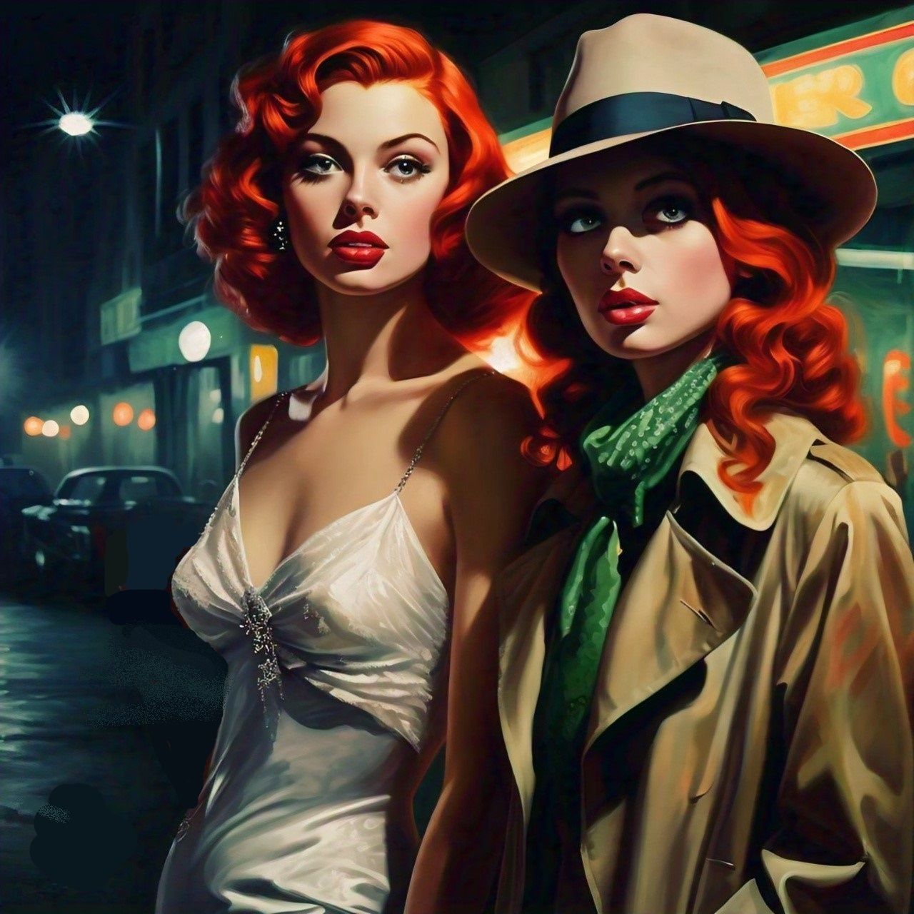 Starlet Ginger Grant teams with Private Eye Daphne Blake to solve "A Murder at the All Night Diner"