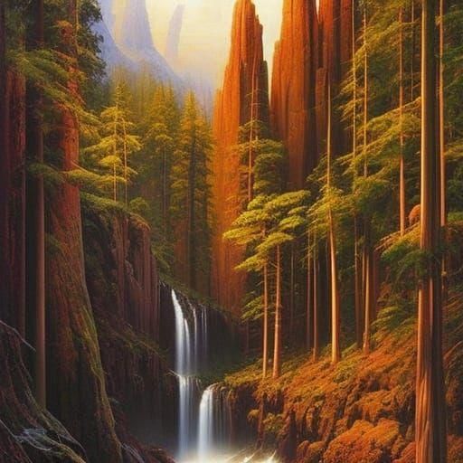Redwoods waterfall