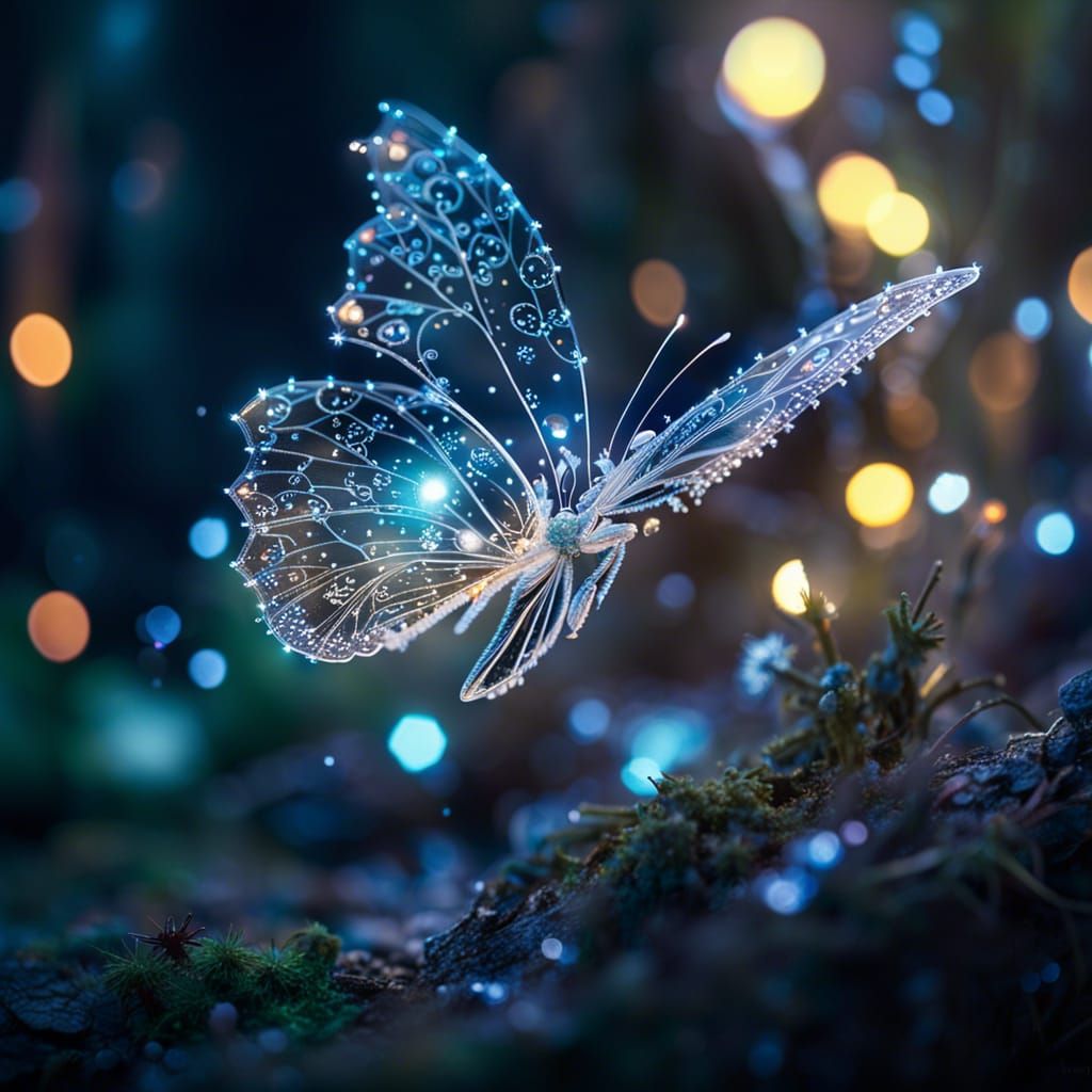 Butterfly in a magical forest  by @undefined