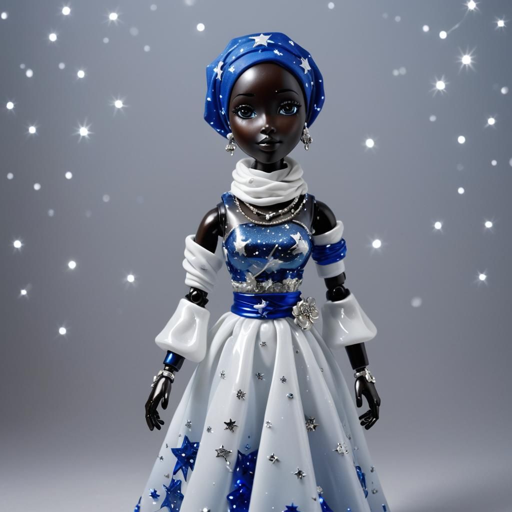 Floral Cyborg-Elf Glass-Figurine #225