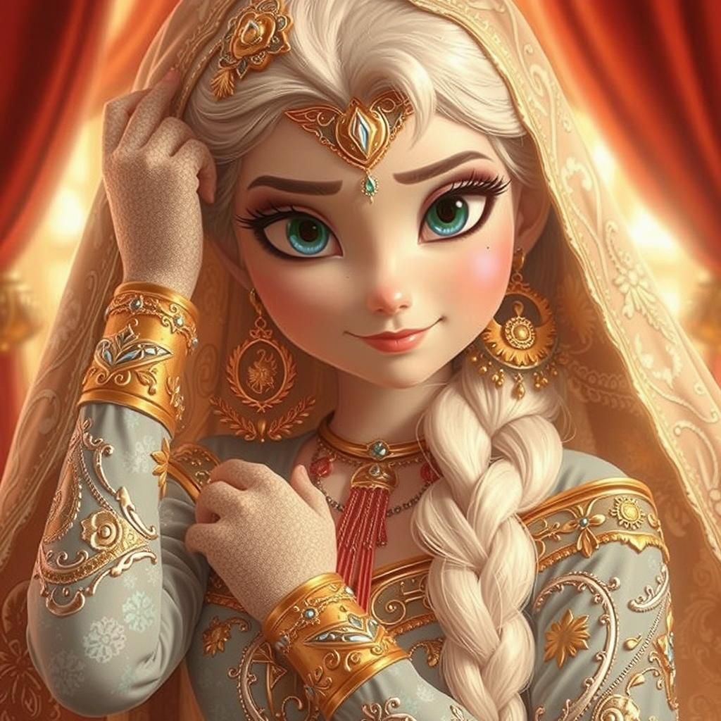 Golden Elsa Generated by AI