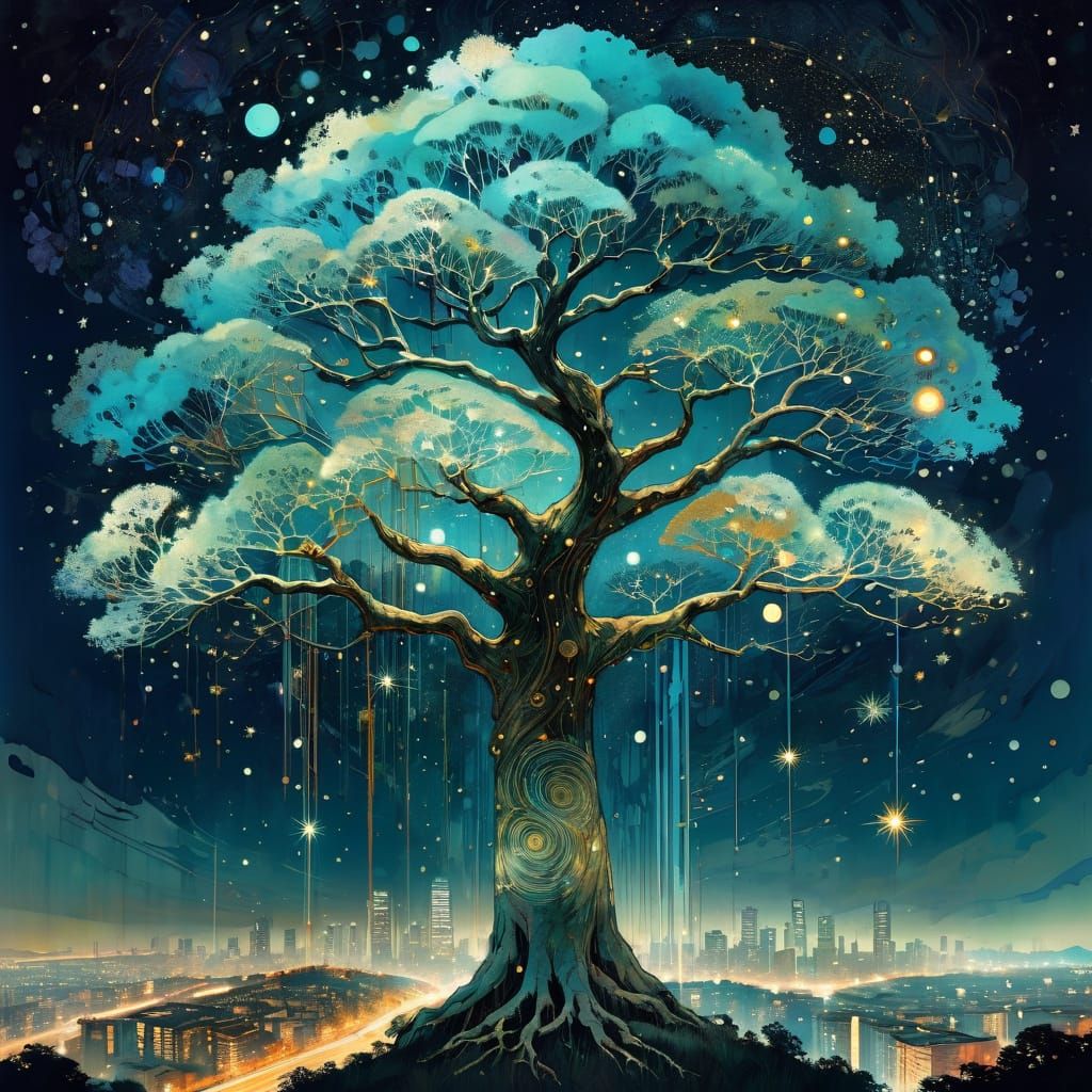 Magic Tree above the City  by @Human Deliciousness