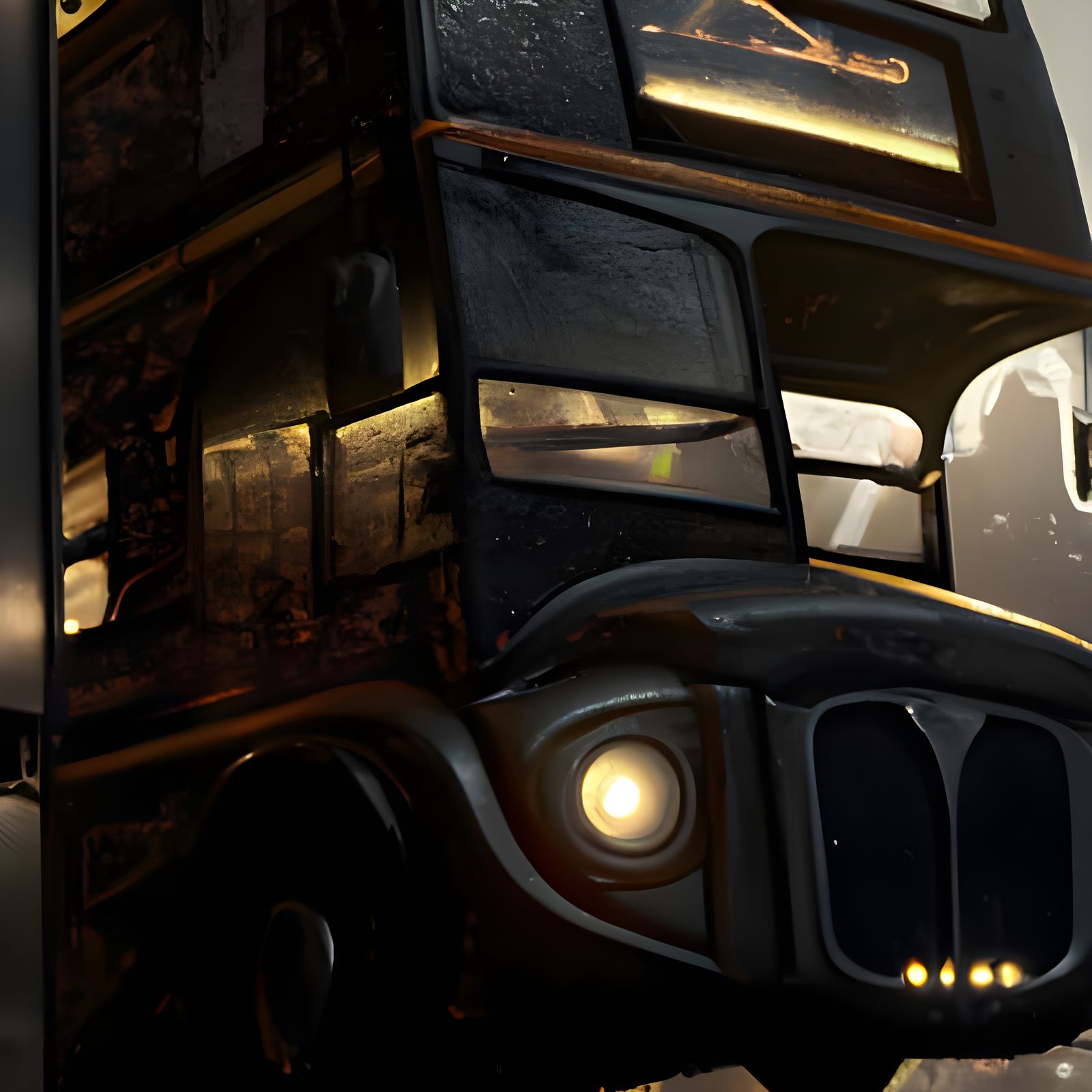 The Dynamic Great Black London Bus Ai Generated Artwork Nightcafe