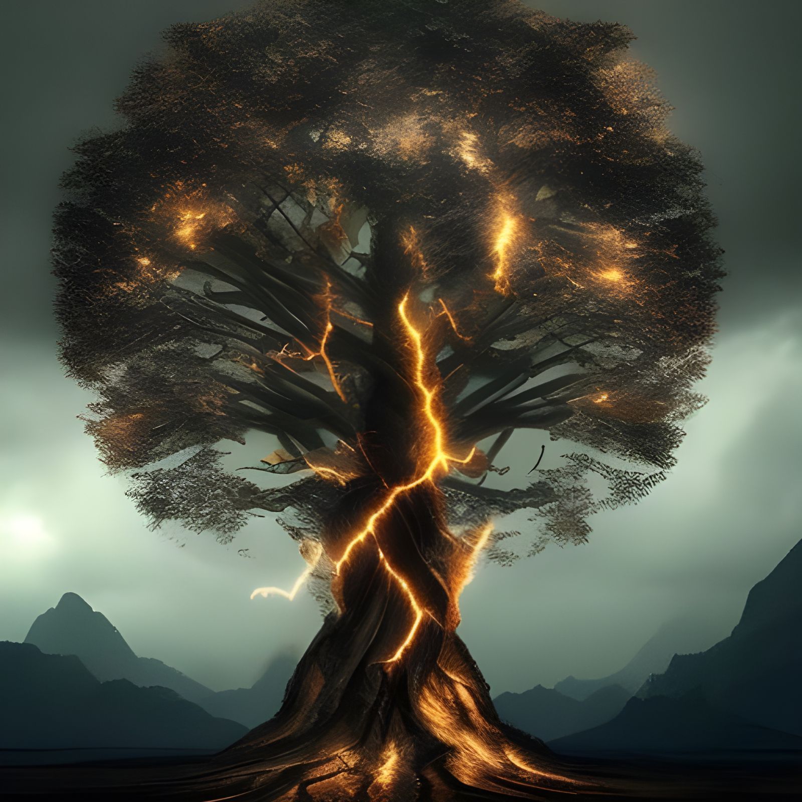 The Trees Of Valinor (MiddleEarth Wallpaper) AI Generated
