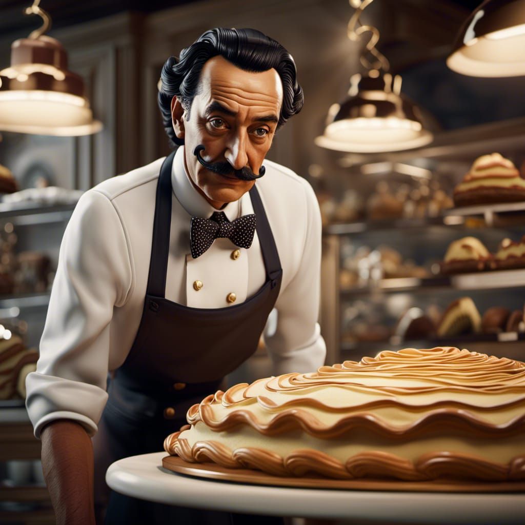 Salvador Dali as a baker 
