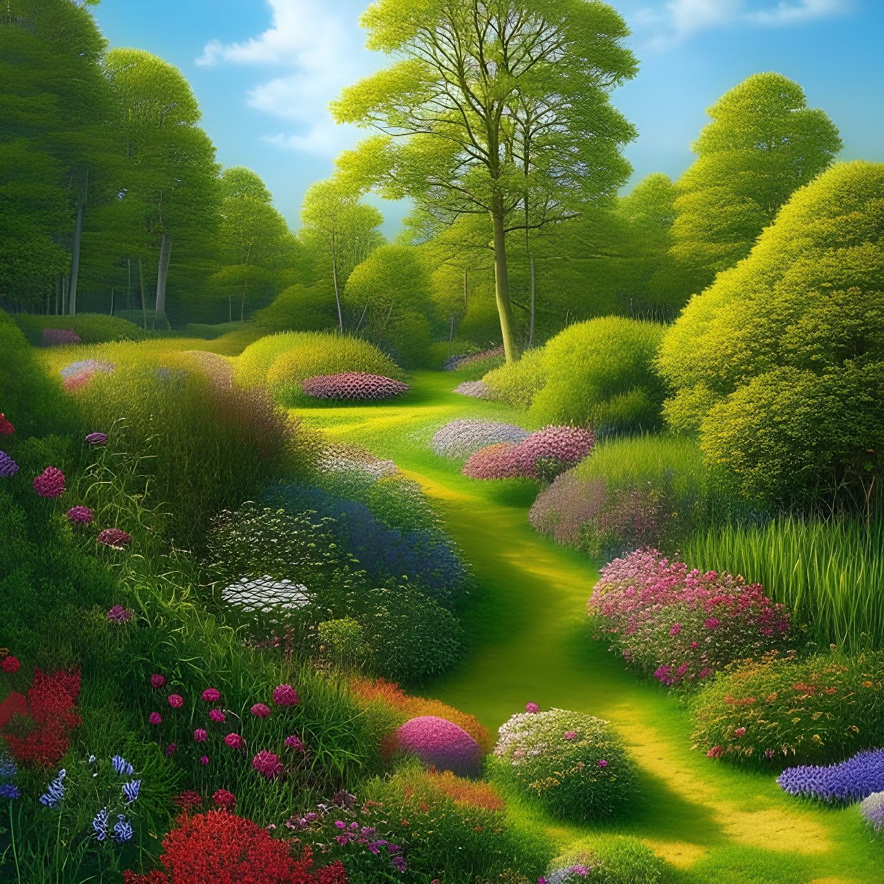 Garden Joy - AI Generated Artwork - NightCafe Creator