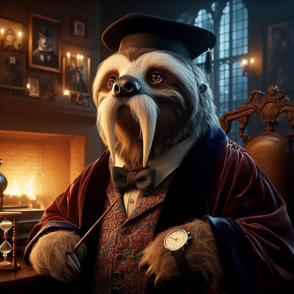 Slothace Slughorn, Hogwarts professor, from “Harry Potter”