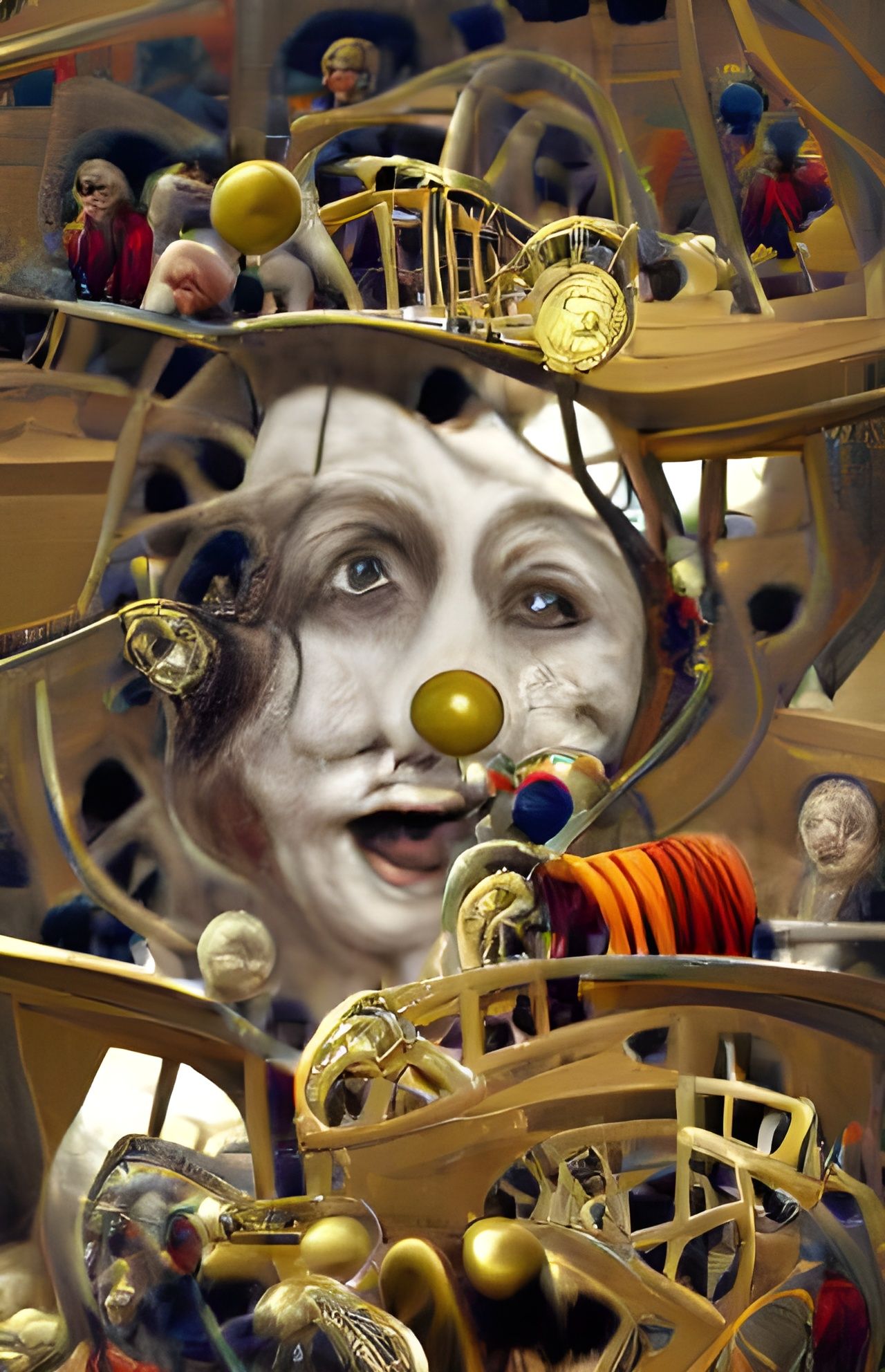The clown and her cohorts by gustave gore, Greg Rutkowski and Julie ...