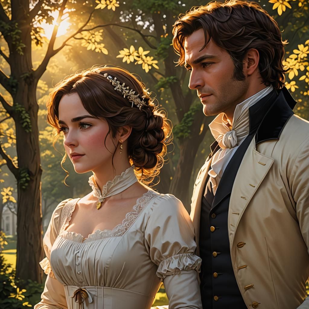 Elizabeth Bennett and Mr. Darcy   by @FizzyElf