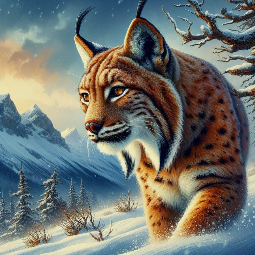 Lynx hunting