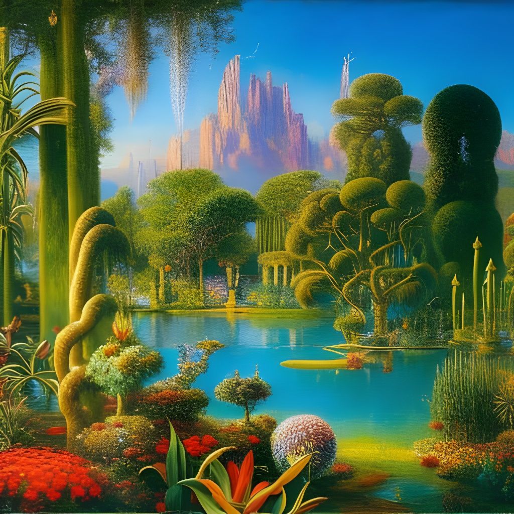 Water Garden - AI Generated Artwork - NightCafe Creator