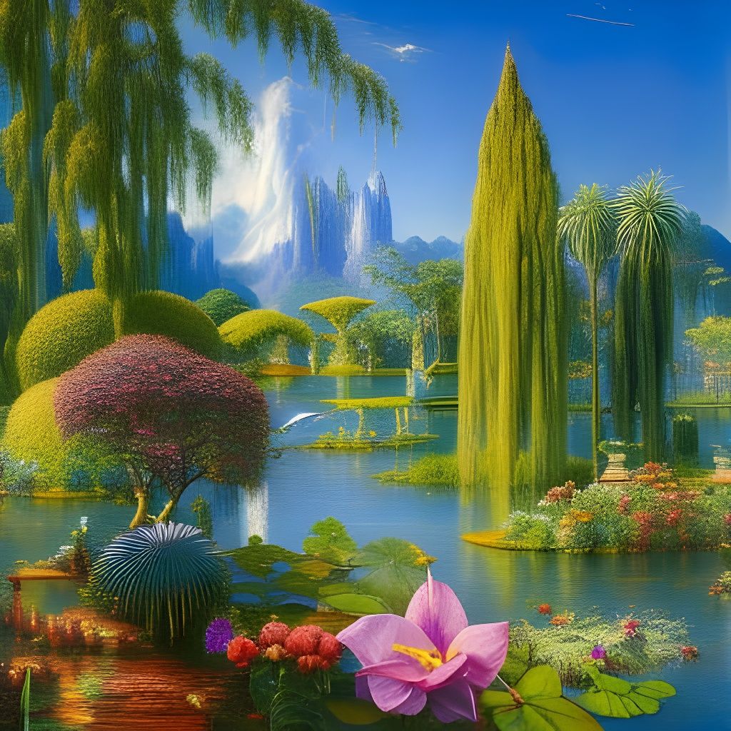 Water Garden - AI Generated Artwork - NightCafe Creator