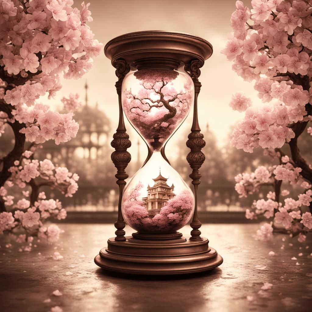 Cherry blossom hourglass  by @Lizaliza