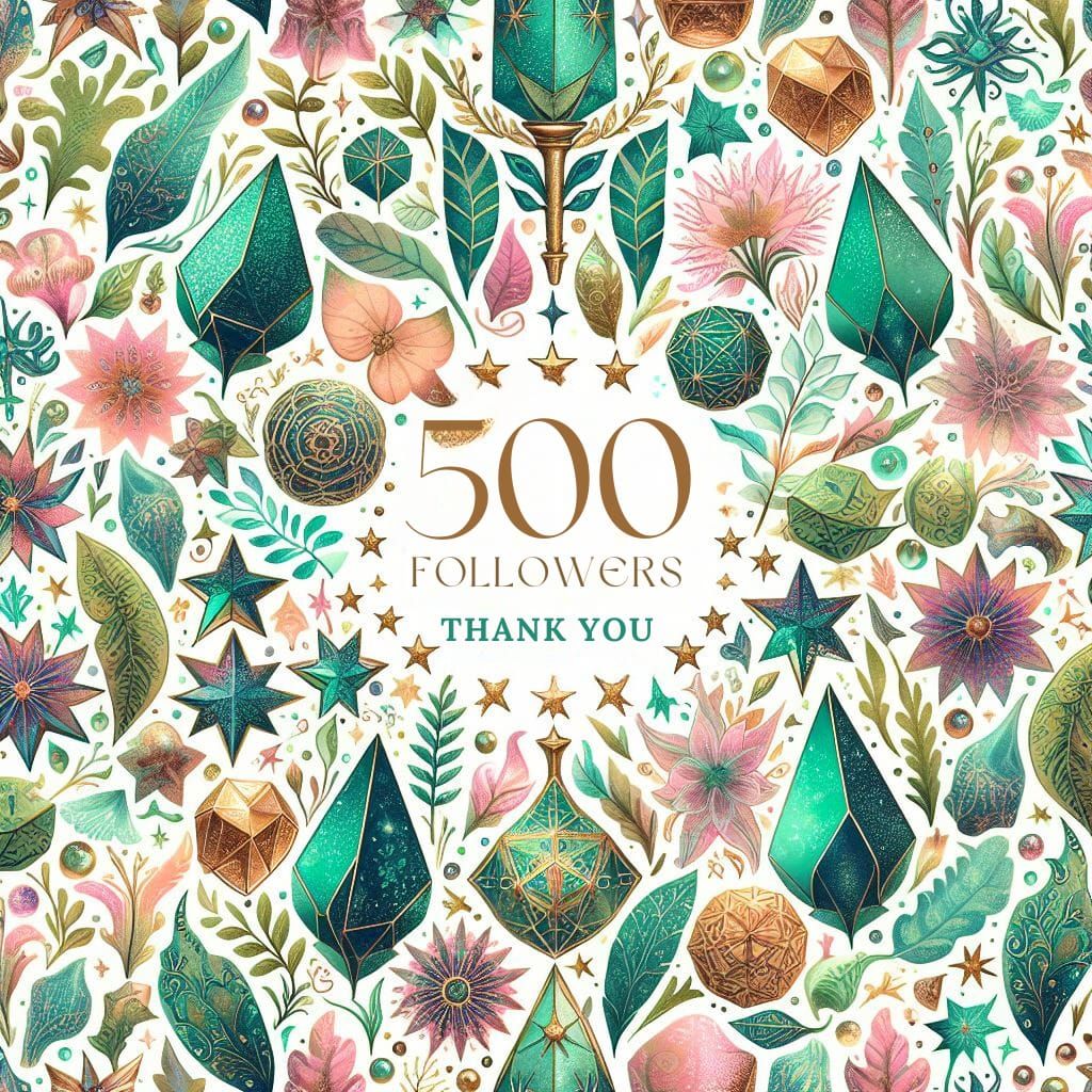 500 followers, or rather 530 right now! Thank you so much!