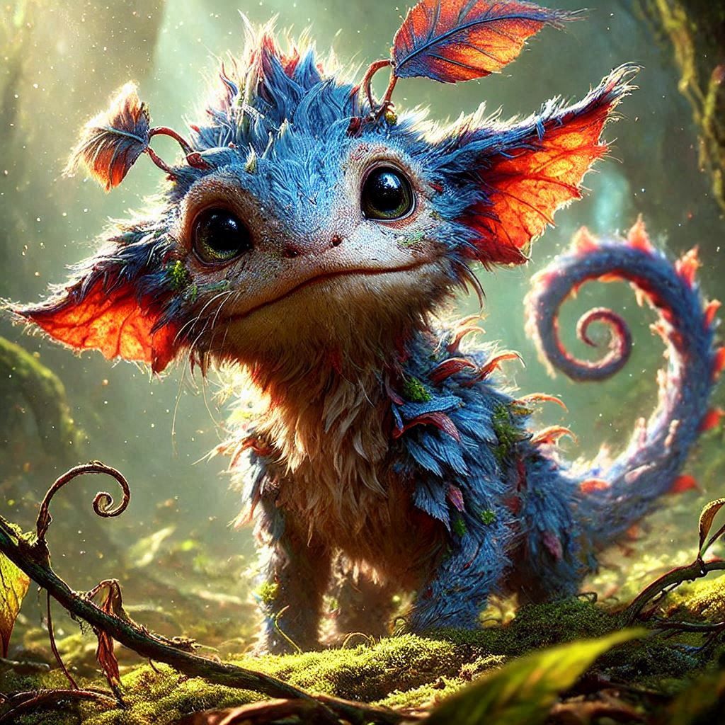 adorable fairy-tale fantasy creature portrait..