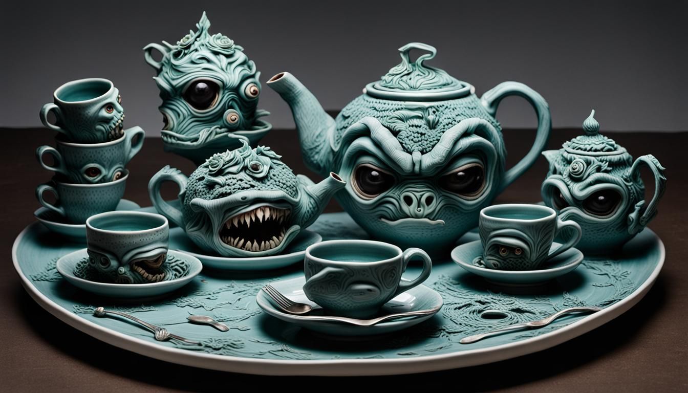 Otherworldly Tea Delights in the Haunted Realm  by @Rose