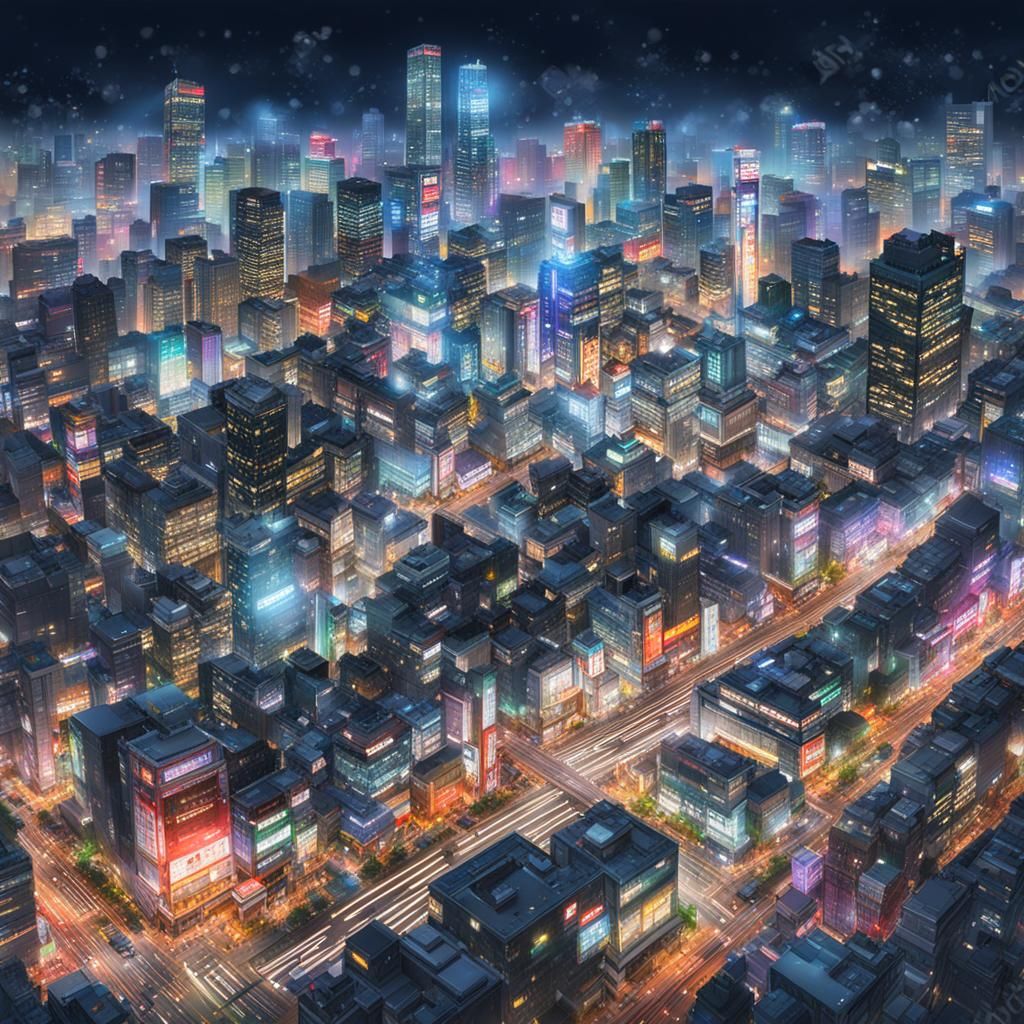 City of Tokyo at night