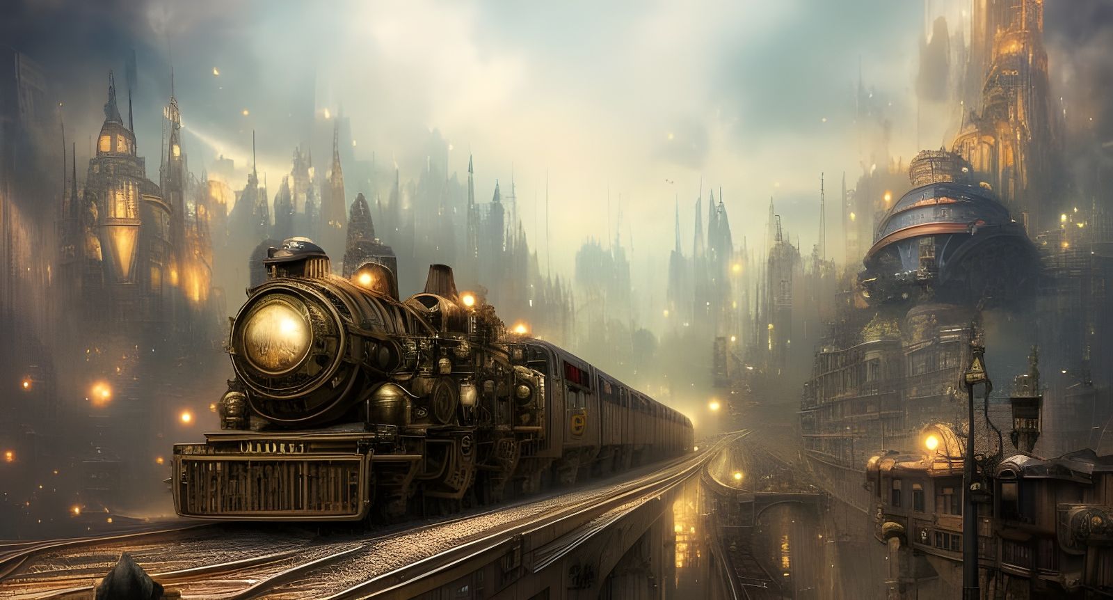 steampunk train  by @CountDooku