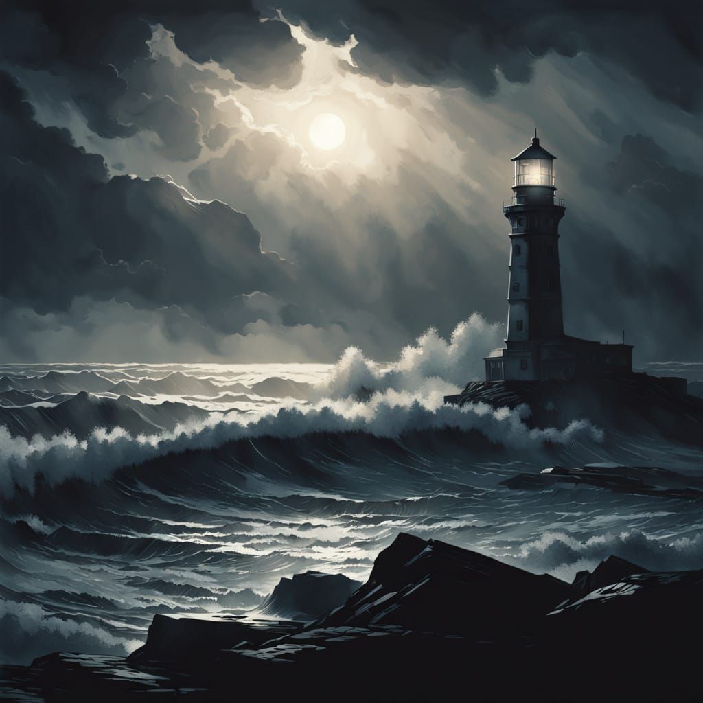 Lighthouse Watercolour 