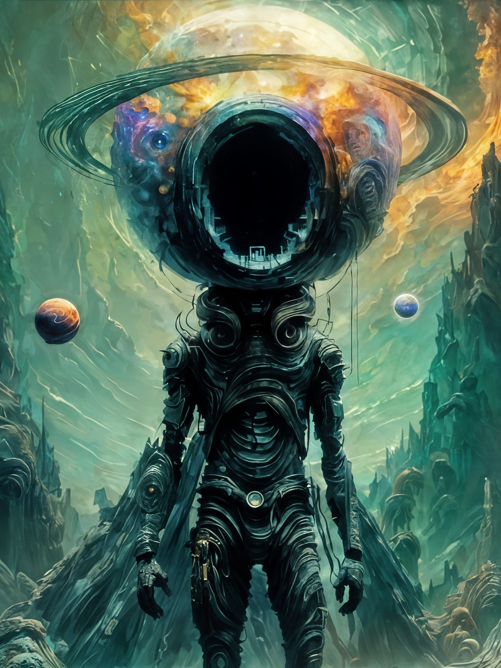 Majestic Planetary Being in Ethereal Realm