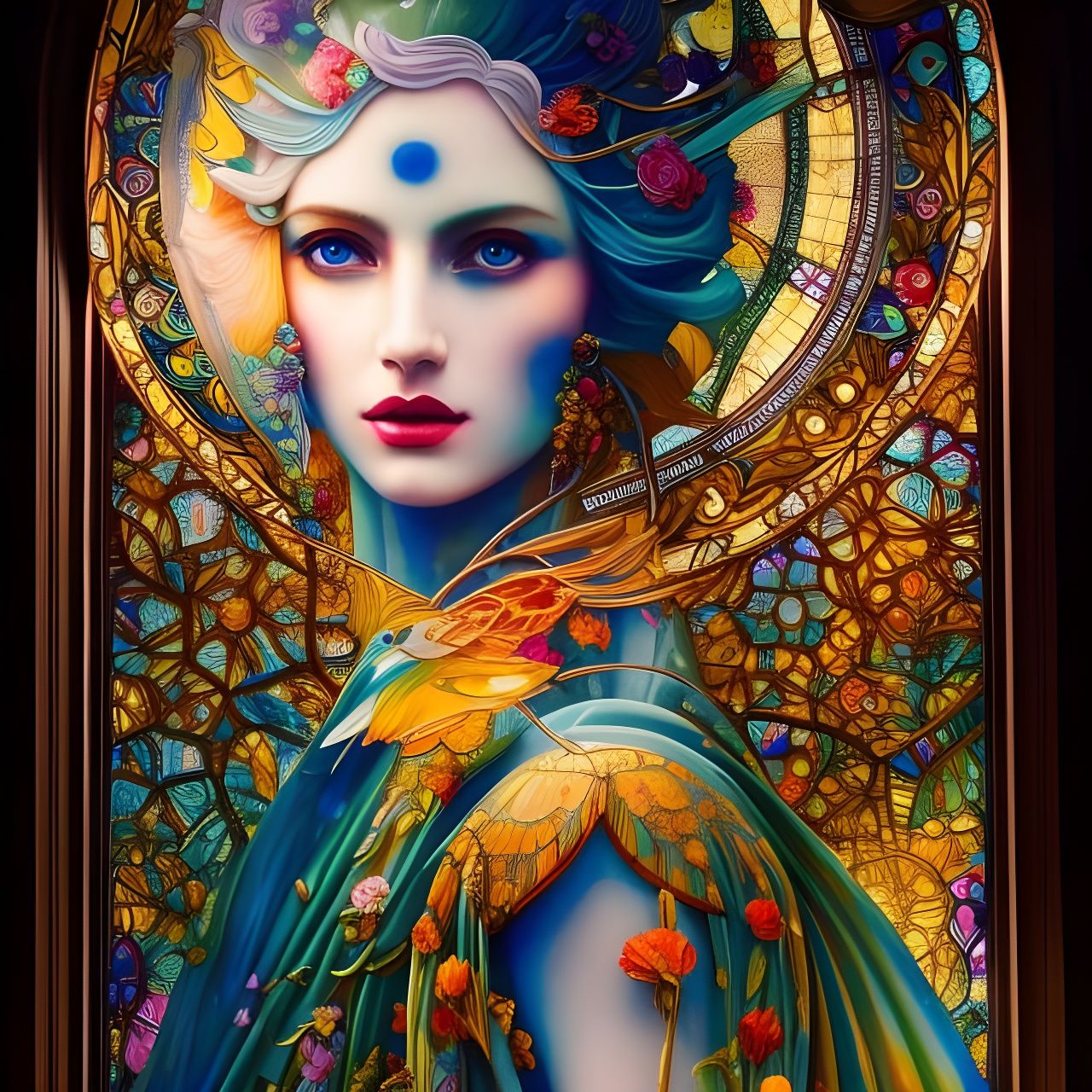 Stained glass💙  by @Ozge