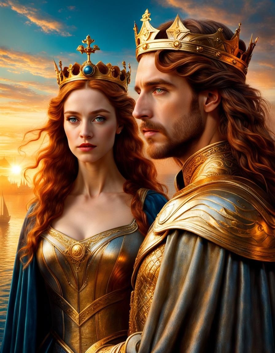 King and Queen at golden hour - movie poster - AI Generated Artwork ...