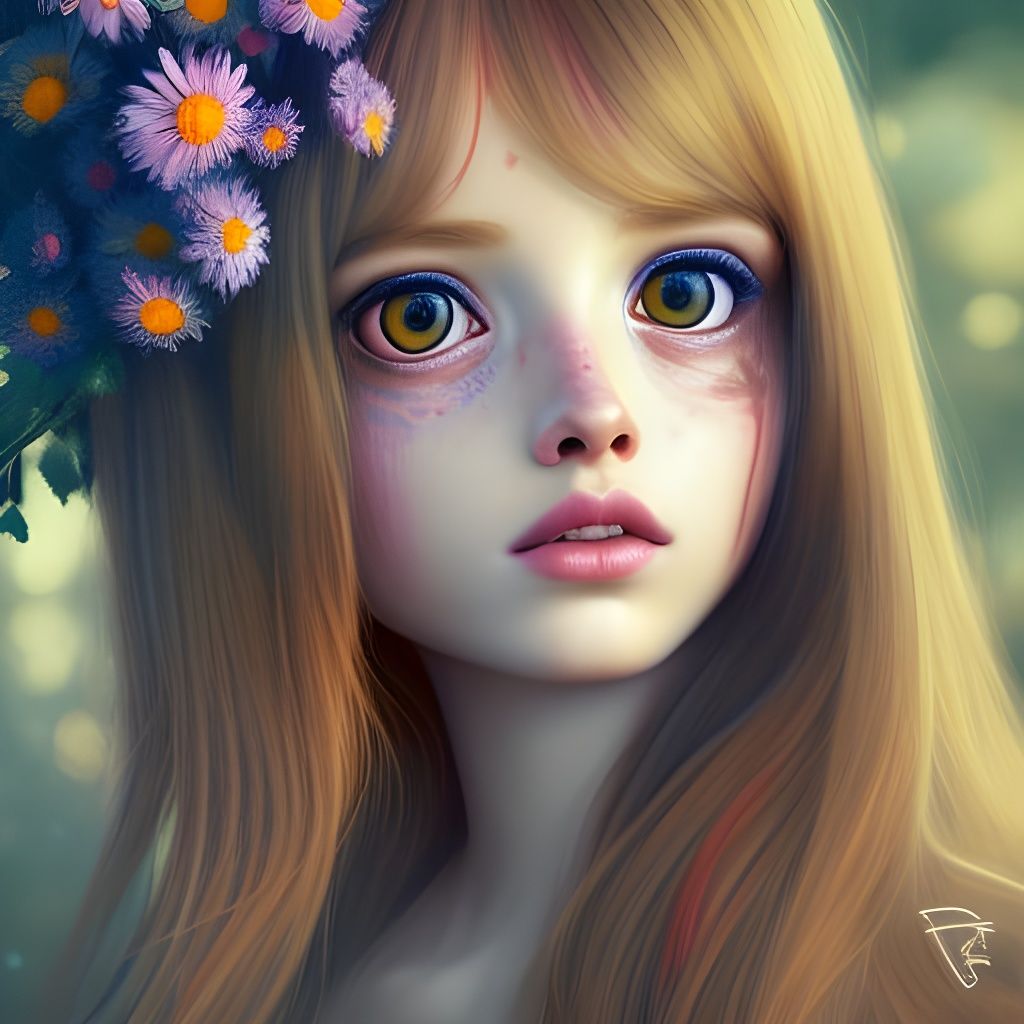 girl, freckles, big doe eyes, full lips, long luscious locks...