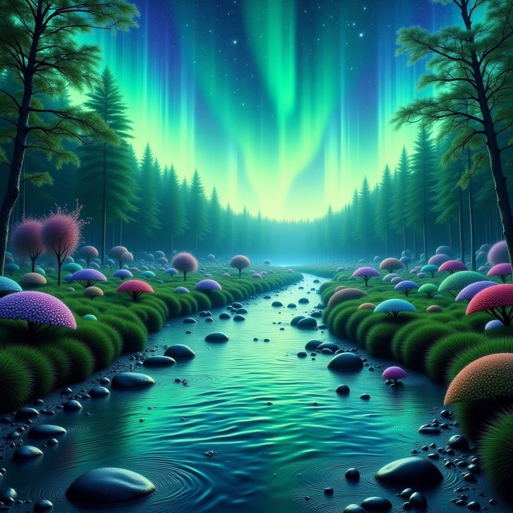 Mercurial River Landscape **~