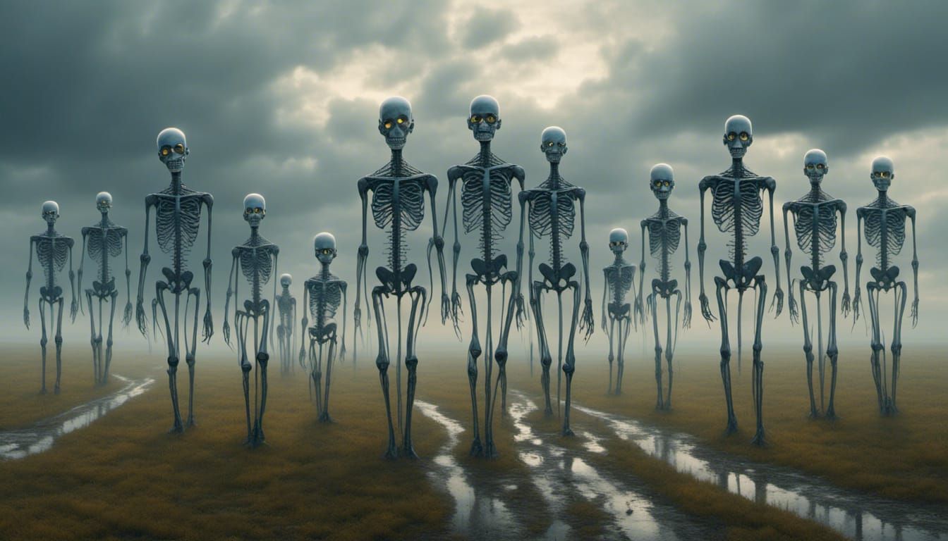 Uncanny Goth Family in Wasteland Apocalypse